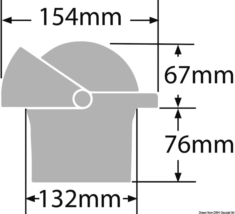 Bussola Ritchie Wheelmark 41/2 incasso nera/nera