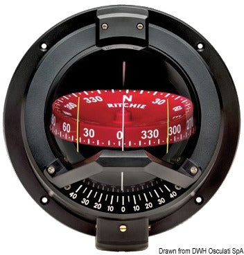 Bussola Ritchie Venturi Sail 33/4 nera/rossa