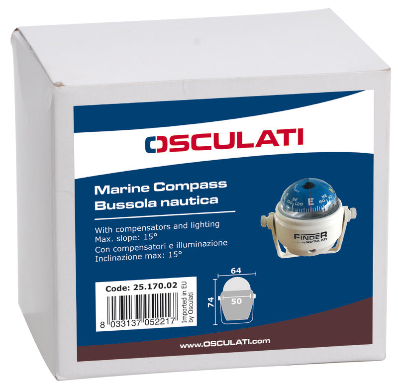 Bussola con staffa Finder nera, rosa nera