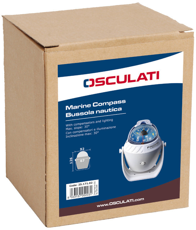 Bussola Scout bianca 2 5/8, rosa blu
