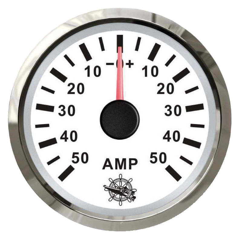 Amperometro con shunt 50 A bianco/lucida