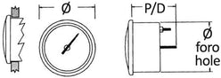 Spidometro Pitot 0-55 MPH bianco/lucida