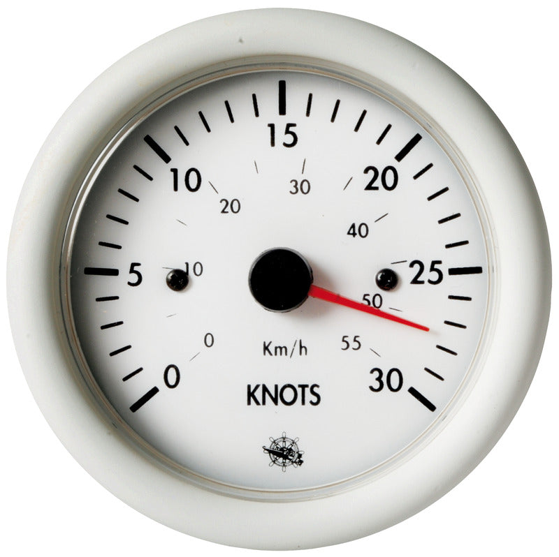Spidometro 0-30 nodi 12 V bianco
