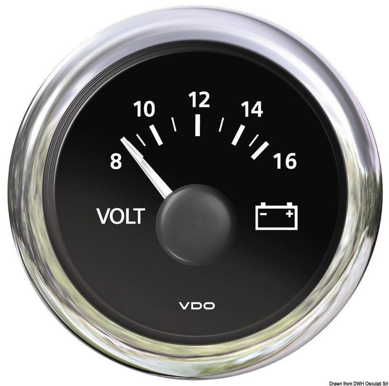 Voltmetro 8/16 V nero