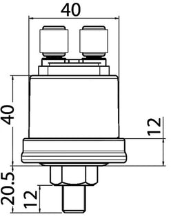 Bulbo olio 5 bar 1/8-27NPT poli isolati