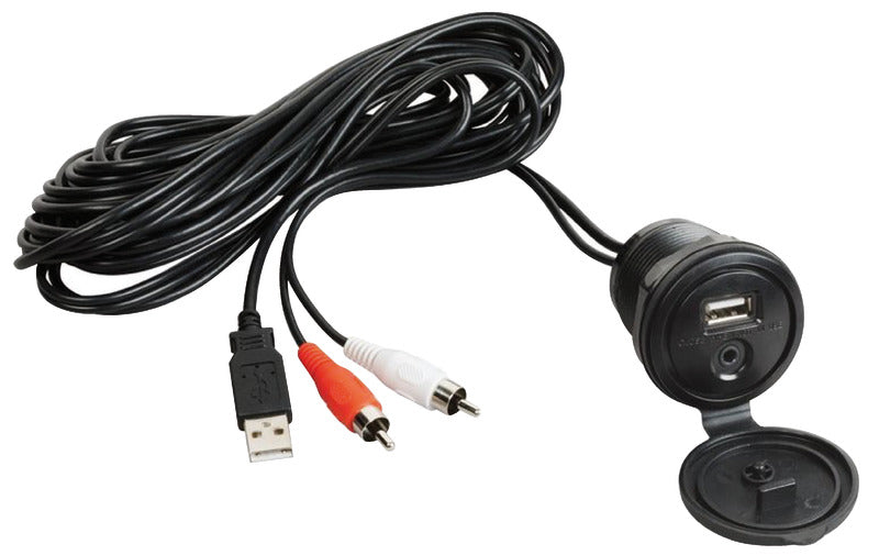 Cavo ausiliare USB-AUX con frontalino stagno
