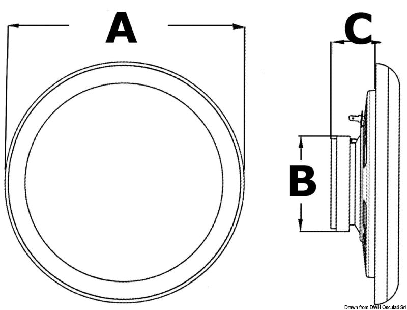 Cassa stereo extrapiatta IP65 180 mm 30 W