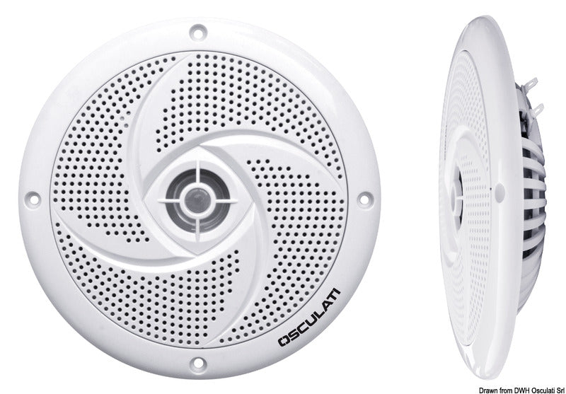 Casse stereo ultra piatte doppio cono bianche 5,25