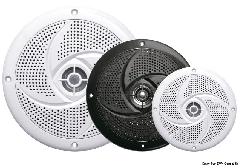 Casse stereo ultra piatte doppio cono nere 6,5