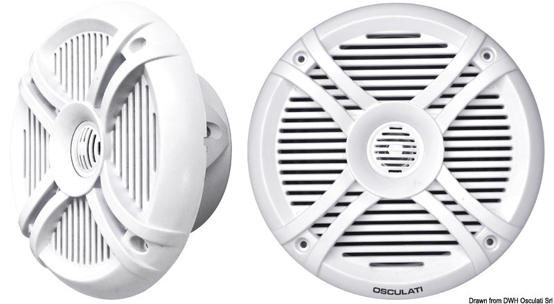 Casse a due vie con LED RGB progr. 6,25\'\' bianche