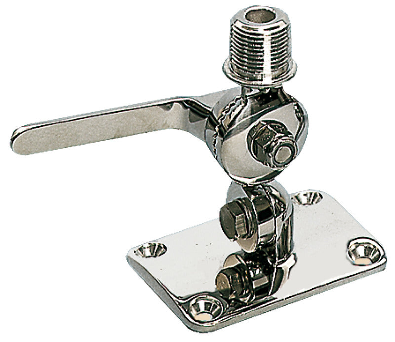 Base inox a doppio snodo per antenna