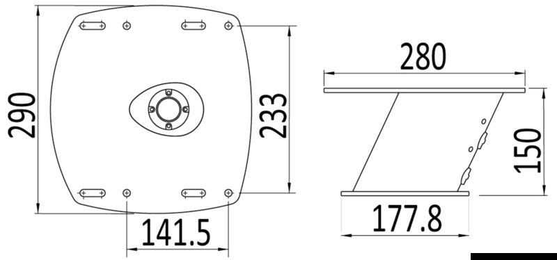 Power Tower in alluminio SCANSTRUT 150 mm