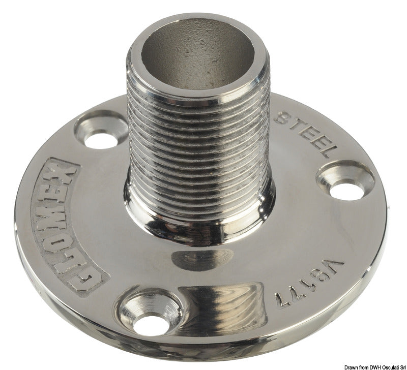 Base tonda inox Glomex 98 mm