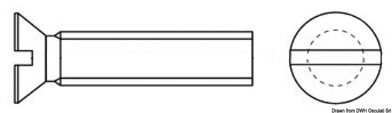 Metallo TSP croce 6x100 mm AISI 316