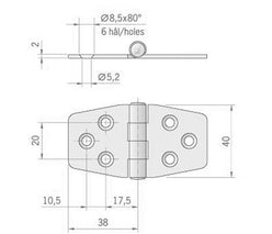 CERNIERA INOX ESAGONALE