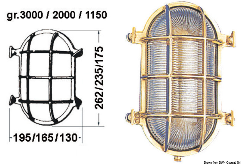 Lampada tartaruga ovale 130 x 175 mm