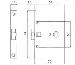 SERRATURA INCASSO MM.70X60 OT.CROM.