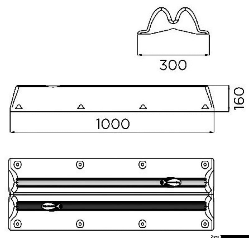 Protezione per pontile 1000 mm blu