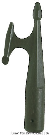 Gancio d\'accosto polipropilene 30 mm nero