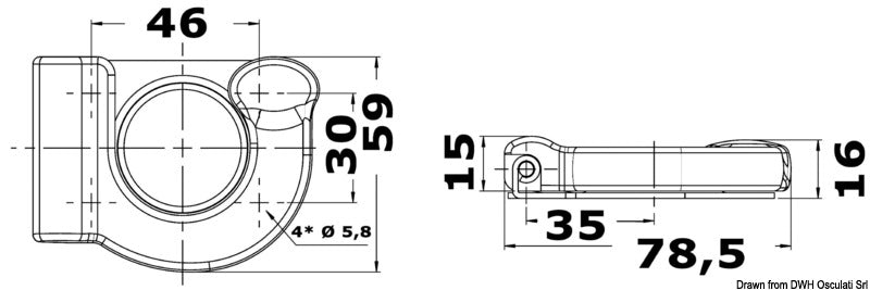 Supporto per ganci d\'accosto
