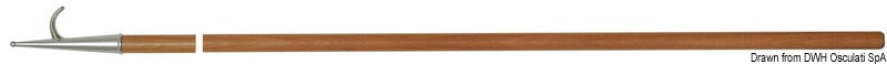 Gancio accosto inox+legno 260 cm