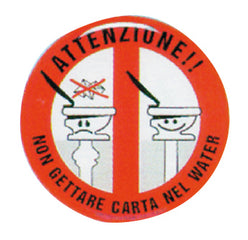 DIVIETO CARTA WC RILIEVO