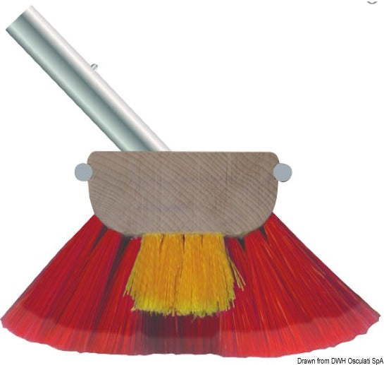Spazzolone 6 fibre morbide e medie rosse