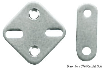 Piastrina inox 44x44 mm