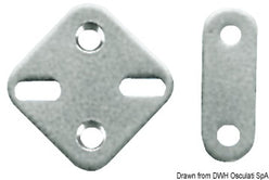 Piastrina inox 19x51 mm