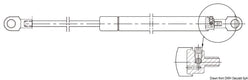 Molla a gas 272 mm 40 kg inox