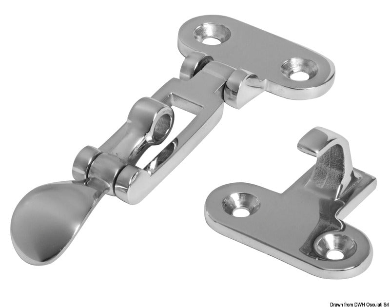 Chiusura a leva inox 75x37 mm