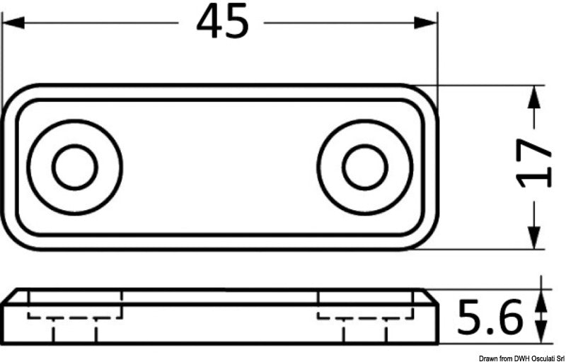 Chiusura magnetica fissaggio piano nera