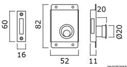 Serratura Yale 83x52 mm destra