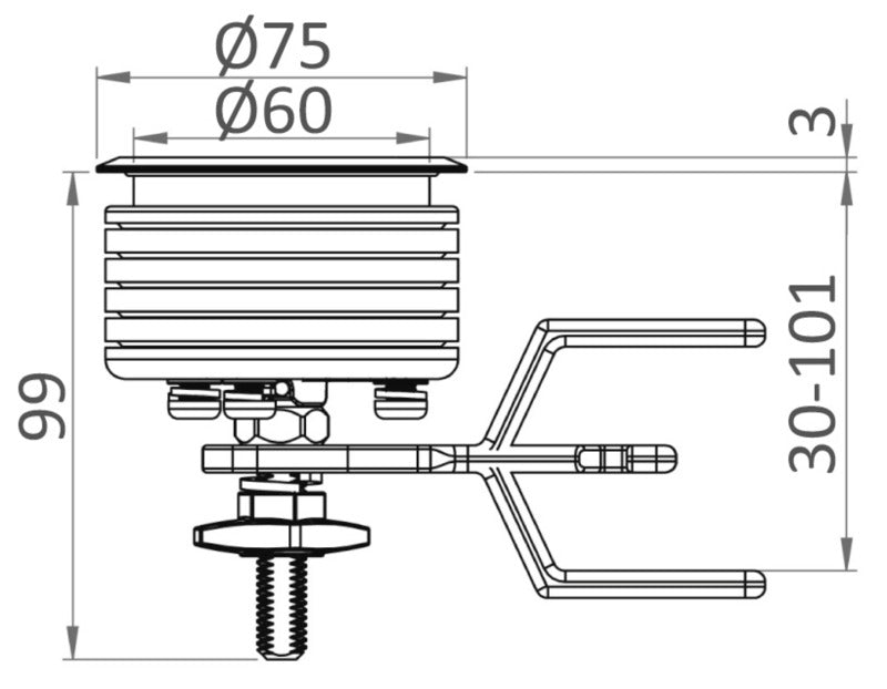 Kit 5 alzapagliolo Eclipse MK2 75 mm