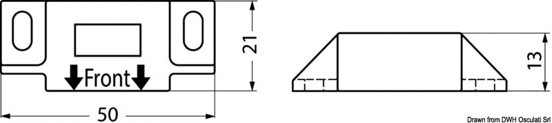 Chiusura magnetica fissaggio ad angolo nera
