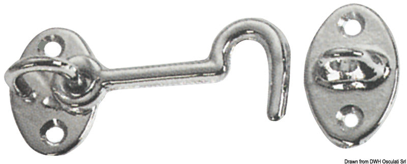 Gancio ottone cromato 80 mm