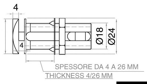 Chiusura Flush Lock rettangolare