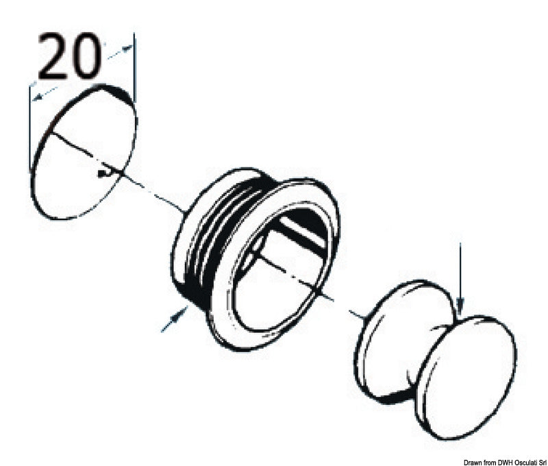 Mini scrocchetto ott.cr.16mm