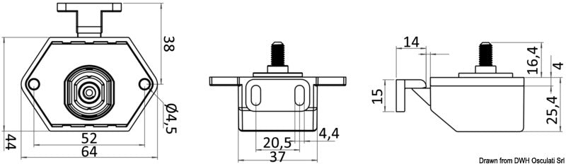 Scrocchetto a pulsante Self-Latching