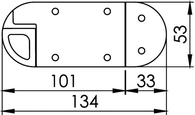 Fermaporte a molla 132x53x16h