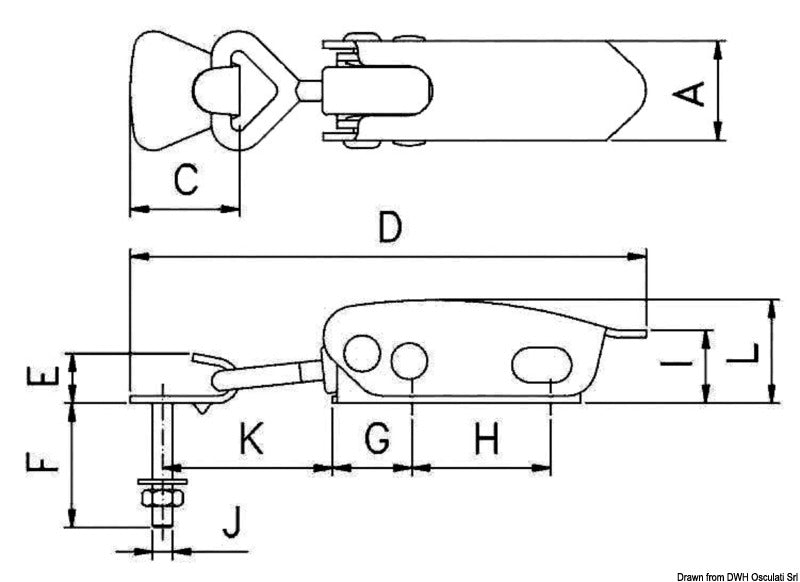 Chiusura a leva elast. mm 106