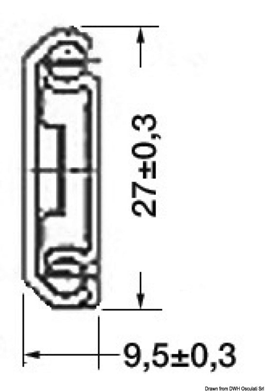Slitta inox 350 mm