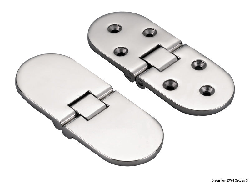 Cerniera inox no fori 137x70 mm