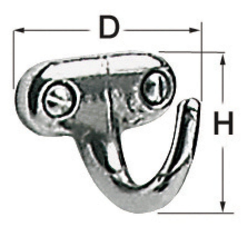 Gancetto inox 25x25 mm