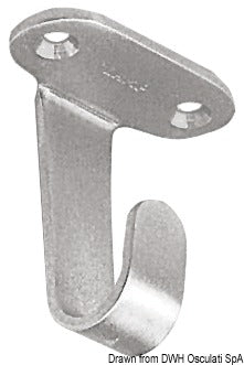 Gancio inox a  soffitto mm 45