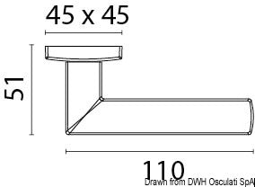 Coppia maniglie Square in ottone cromato