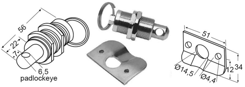 Chiusura gavoni inox lucchetto