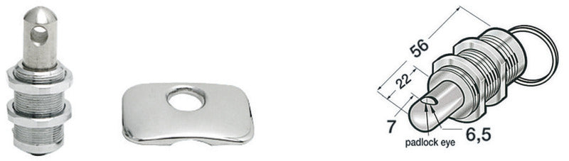 Chiusura gavoni inox lucchetto De Luxe