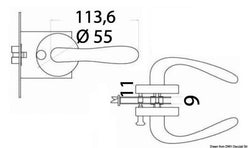 Serratura incasso ottone cromato