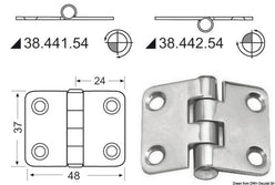 Cerniera nodo sporgente 48x37 mm